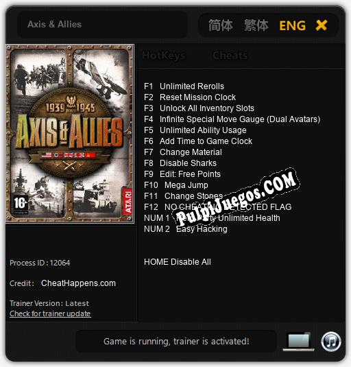 Axis & Allies: Cheats, Trainer +14 [CheatHappens.com]