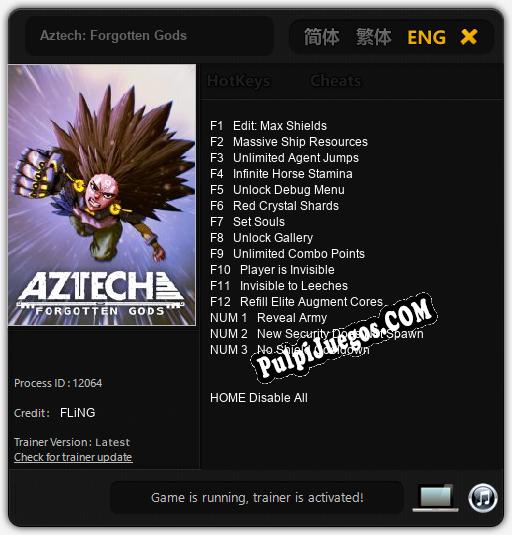 Aztech: Forgotten Gods: Trainer +15 [v1.7]