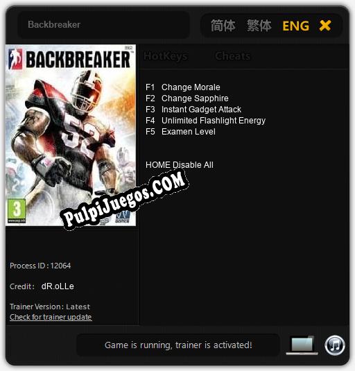 Backbreaker: Cheats, Trainer +5 [dR.oLLe]