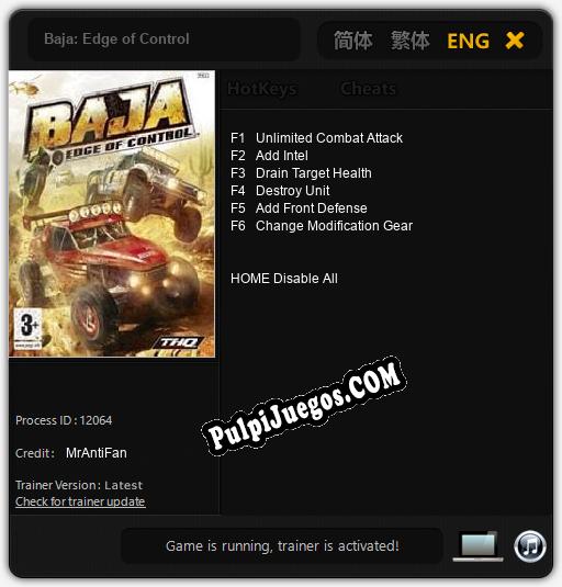 Baja: Edge of Control: Treinador (V1.0.50)