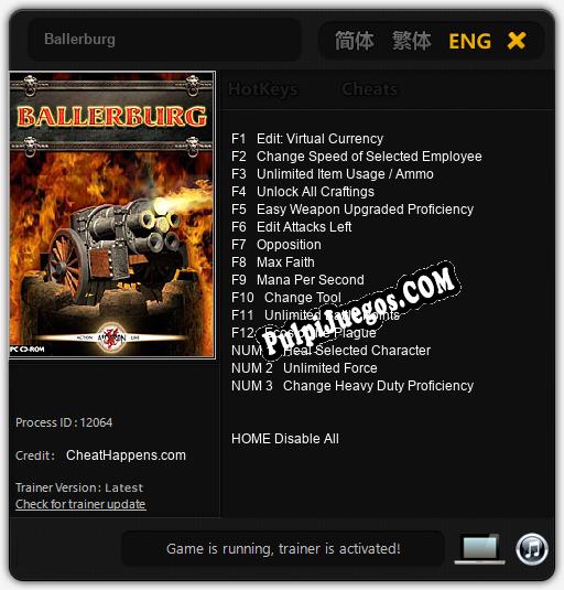 Ballerburg: Cheats, Trainer +15 [CheatHappens.com]