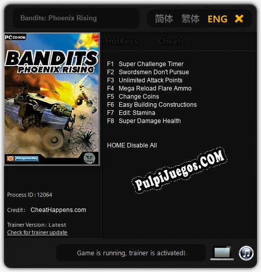 Bandits: Phoenix Rising: Trainer +8 [v1.7]