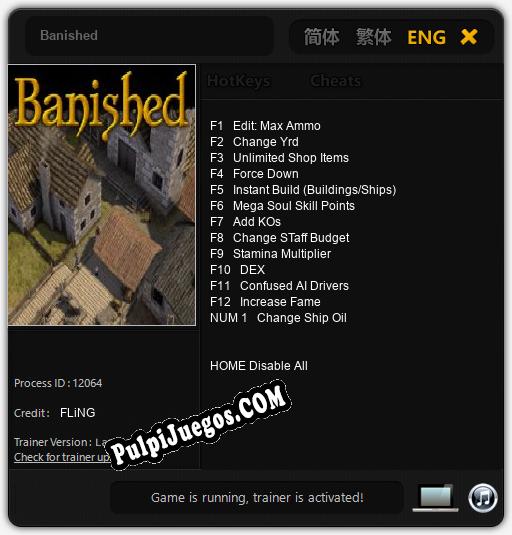 Banished: Cheats, Trainer +13 [FLiNG]