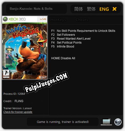 Banjo-Kazooie: Nuts & Bolts: Cheats, Trainer +5 [FLiNG]