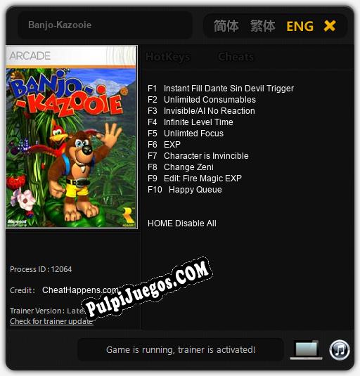 Banjo-Kazooie: Cheats, Trainer +10 [CheatHappens.com]