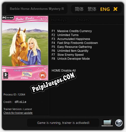 Entrenador liberado a Barbie Horse Adventures Mystery Ride [v1.0.7]