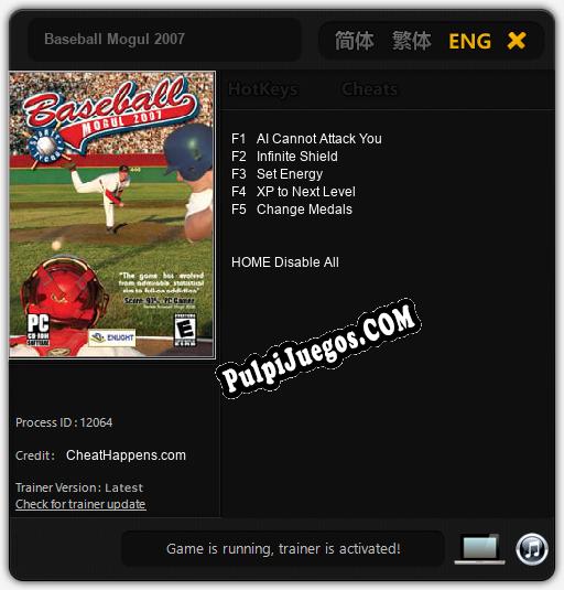 Baseball Mogul 2007: Trainer +5 [v1.5]