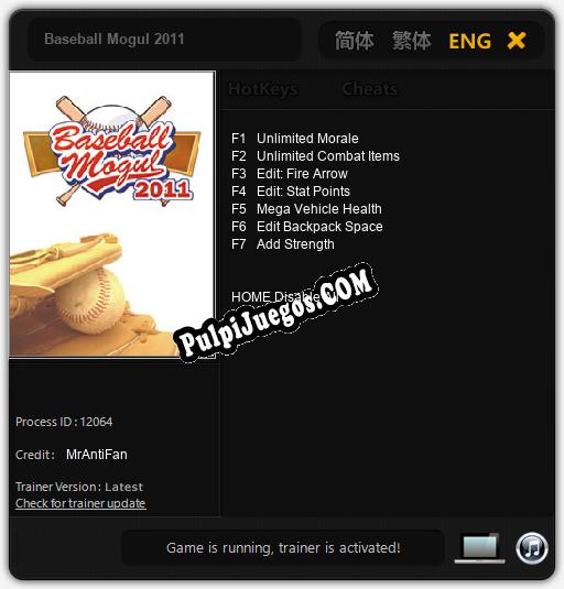 Baseball Mogul 2011: Trainer +7 [v1.3]