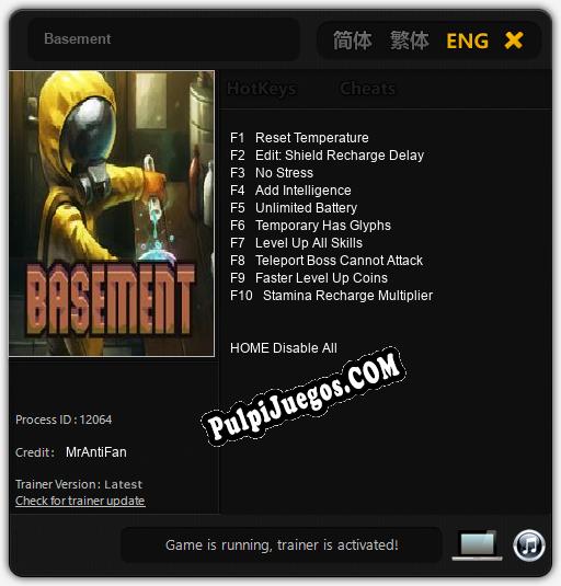 Basement: Trainer +10 [v1.4]