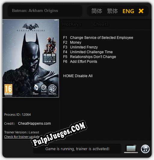 Batman: Arkham Origins: Cheats, Trainer +6 [CheatHappens.com]