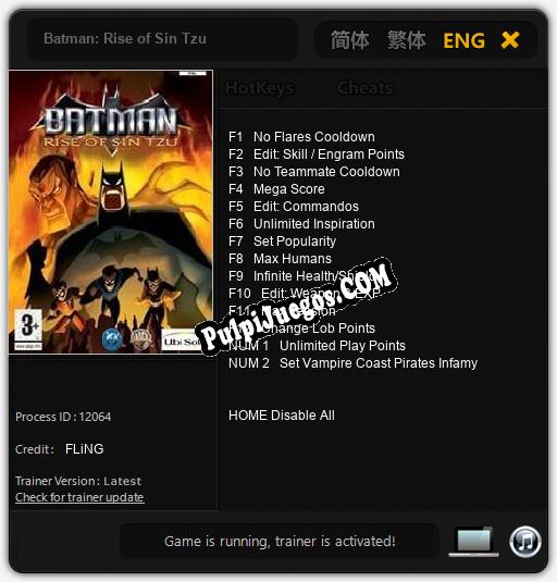 Entrenador liberado a Batman: Rise of Sin Tzu [v1.0.6]