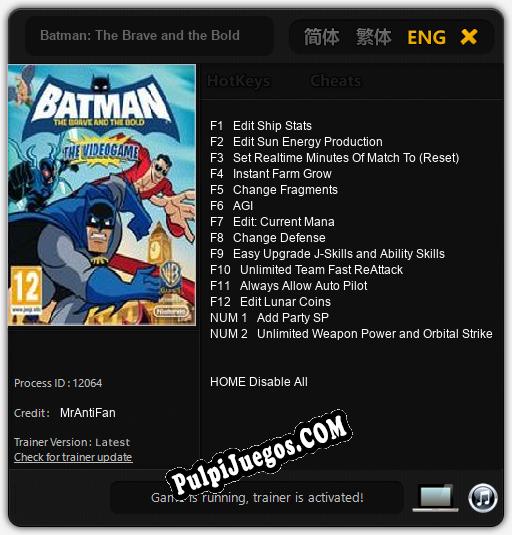 Entrenador liberado a Batman: The Brave and the Bold [v1.0.2]