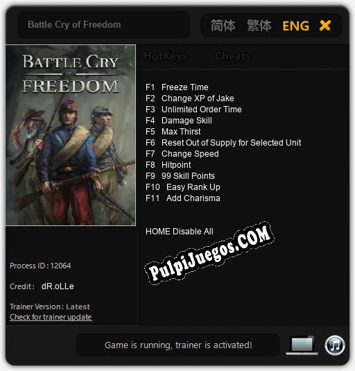 Battle Cry of Freedom: Cheats, Trainer +11 [dR.oLLe]