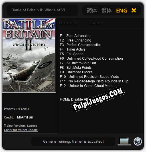 Battle of Britain II: Wings of Victory: Trainer +12 [v1.3]