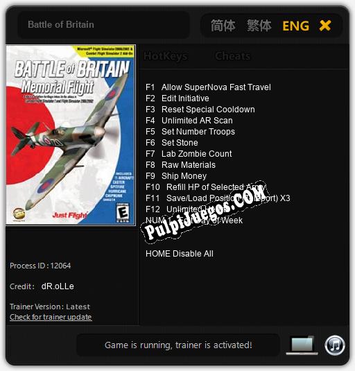 Battle of Britain: Treinador (V1.0.8)