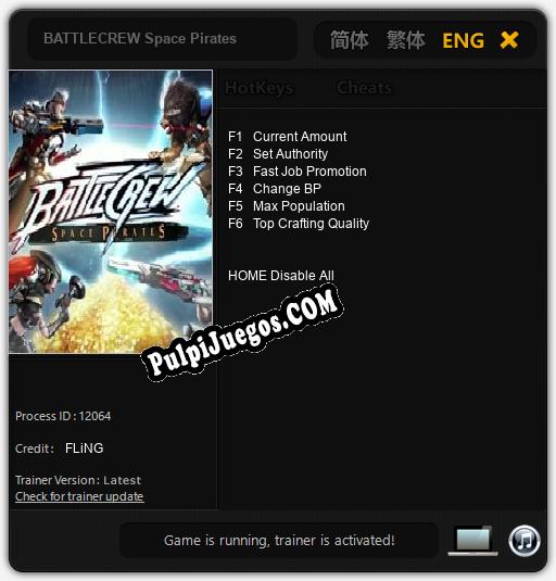 Entrenador liberado a BATTLECREW Space Pirates [v1.0.2]