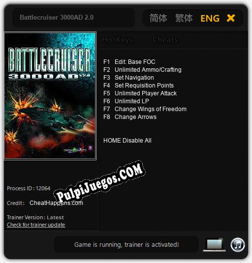 Battlecruiser 3000AD 2.0: Trainer +8 [v1.7]