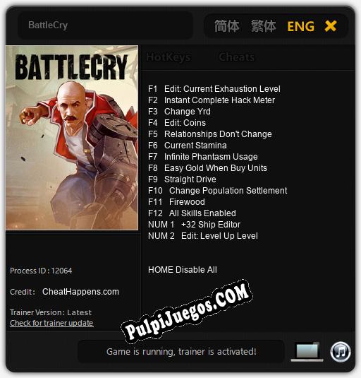 BattleCry: Trainer +14 [v1.4]