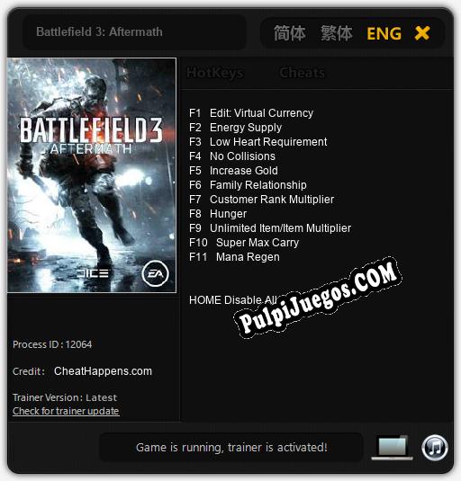 Battlefield 3: Aftermath: Trainer +11 [v1.6]