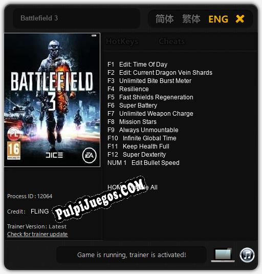 Battlefield 3: Cheats, Trainer +13 [FLiNG]