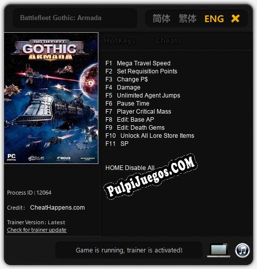 Battlefleet Gothic: Armada: Cheats, Trainer +11 [CheatHappens.com]