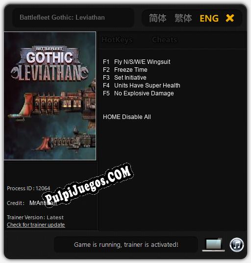 Entrenador liberado a Battlefleet Gothic: Leviathan [v1.0.4]