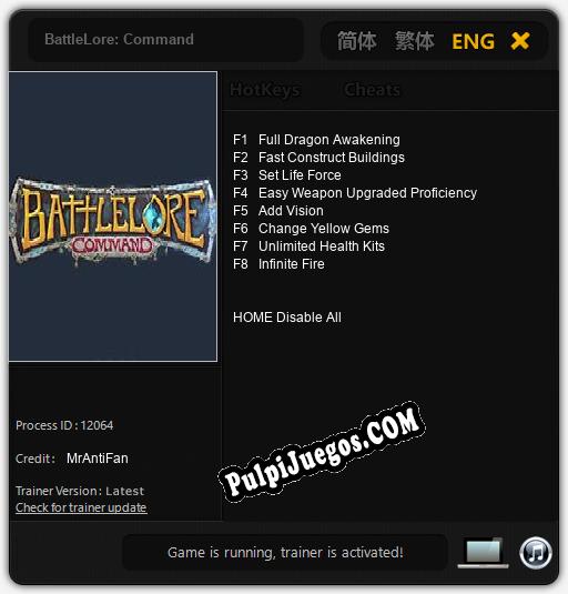 BattleLore: Command: Cheats, Trainer +8 [MrAntiFan]