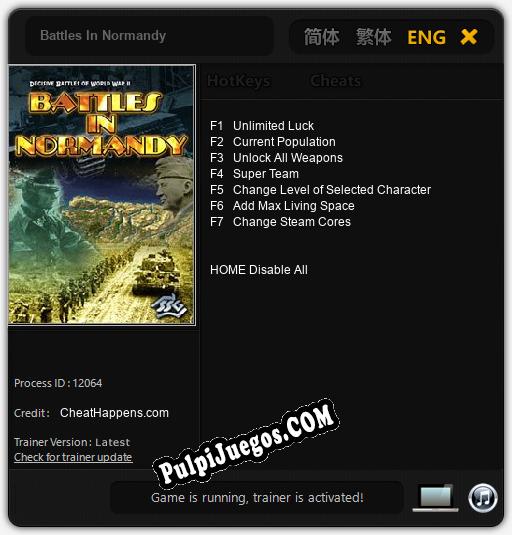 Battles In Normandy: Cheats, Trainer +7 [CheatHappens.com]