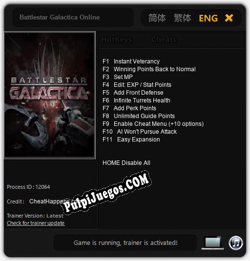 Battlestar Galactica Online: Treinador (V1.0.38)