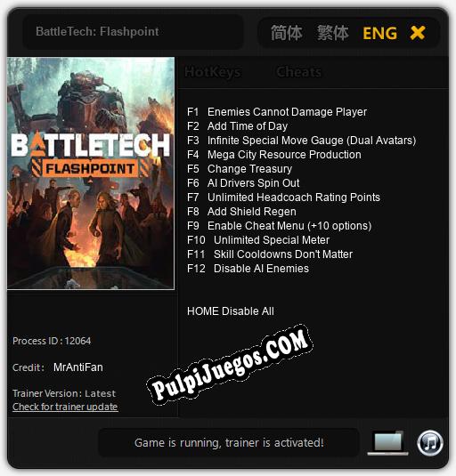 Entrenador liberado a BattleTech: Flashpoint [v1.0.5]