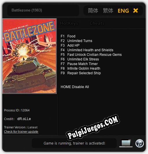 Battlezone (1983): Trainer +9 [v1.5]