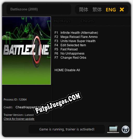 Battlezone (2008): Trainer +7 [v1.2]