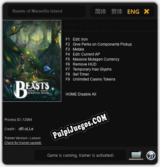 Entrenador liberado a Beasts of Maravilla Island [v1.0.8]