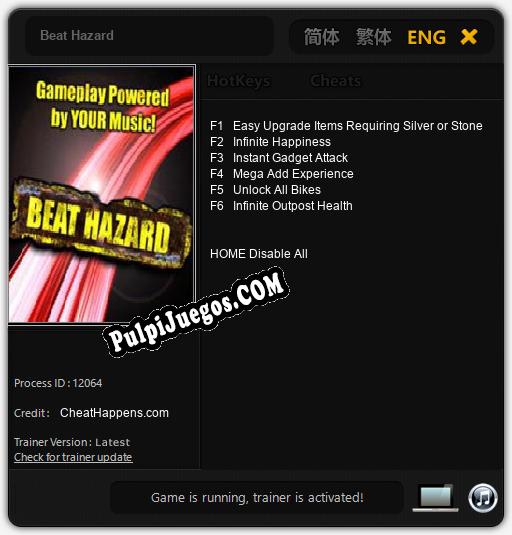 Entrenador liberado a Beat Hazard [v1.0.7]