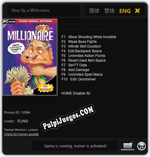 Beat Up a Millionaire: Cheats, Trainer +10 [FLiNG]