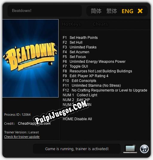 Beatdown!: Cheats, Trainer +15 [CheatHappens.com]