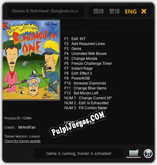 Entrenador liberado a Beavis & Butt-Head: Bunghole-in-one [v1.0.6]