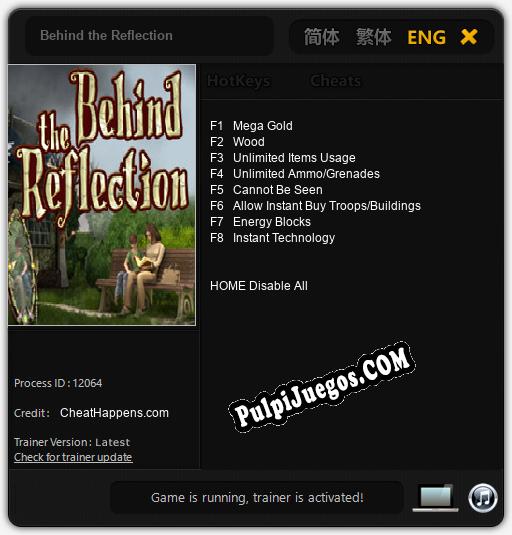 Behind the Reflection: Cheats, Trainer +8 [CheatHappens.com]