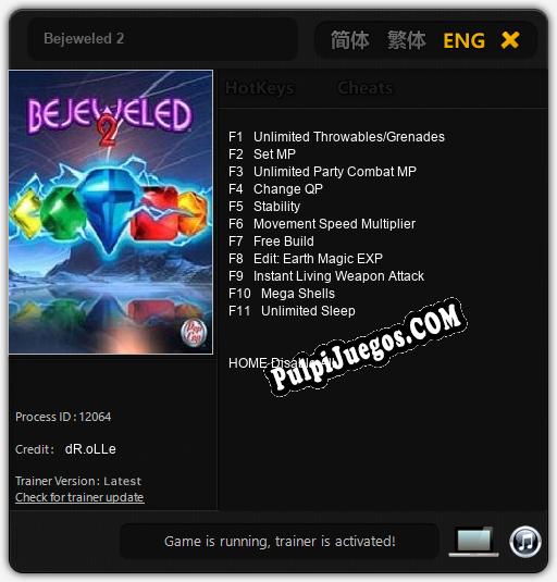 Entrenador liberado a Bejeweled 2 [v1.0.1]