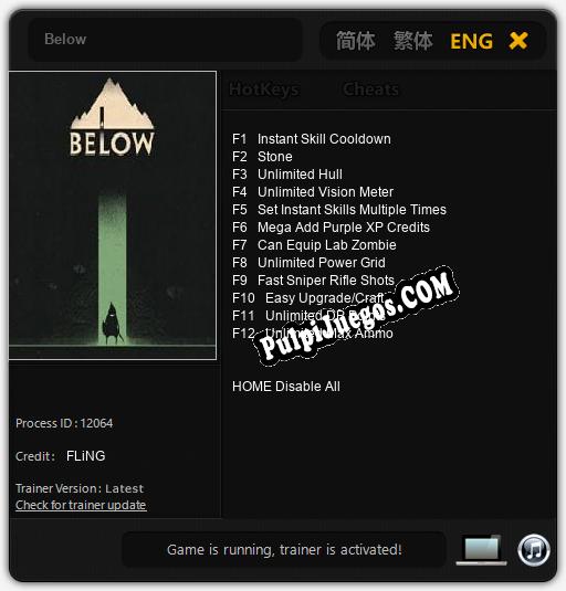 Below: Cheats, Trainer +12 [FLiNG]