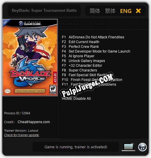 BeyBlade: Super Tournament Battle: Trainer +11 [v1.6]