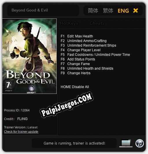 Entrenador liberado a Beyond Good & Evil [v1.0.6]