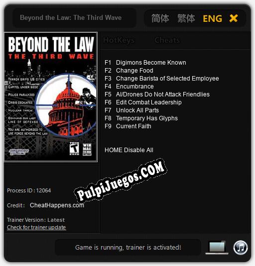 Beyond the Law: The Third Wave: Treinador (V1.0.60)