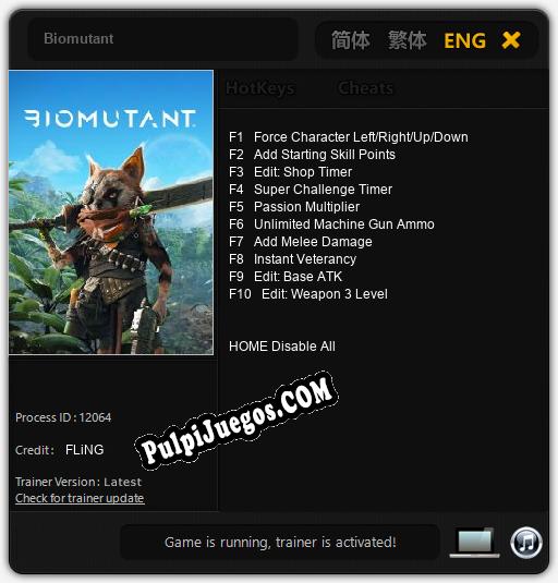 Entrenador liberado a Biomutant [v1.0.5]