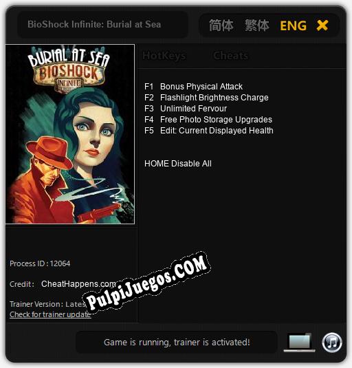 BioShock Infinite: Burial at Sea Episode One: Cheats, Trainer +5 [CheatHappens.com]