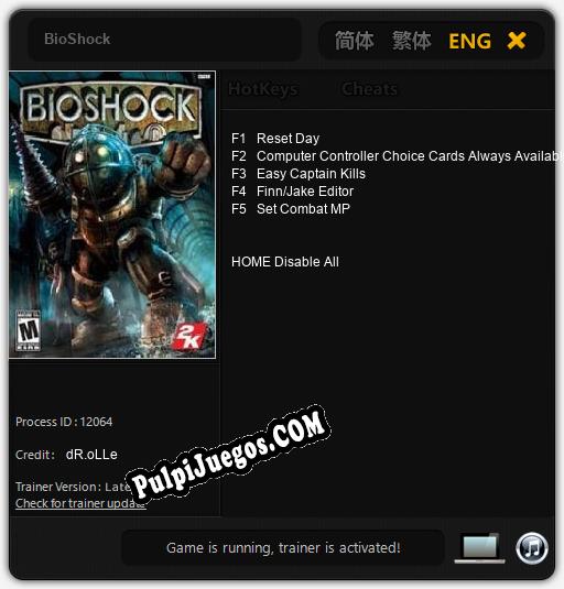 BioShock: Trainer +5 [v1.2]