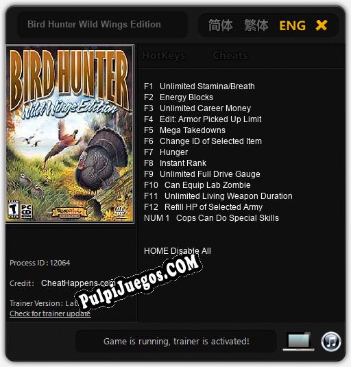 Entrenador liberado a Bird Hunter Wild Wings Edition [v1.0.6]