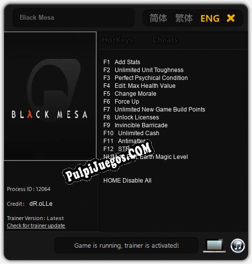 Black Mesa: Cheats, Trainer +13 [dR.oLLe]