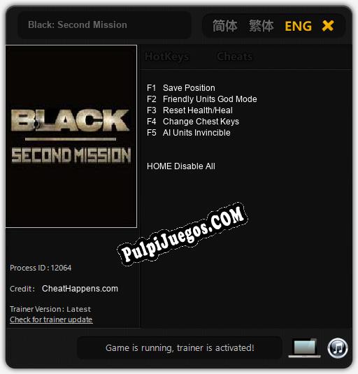 Black: Second Mission: Treinador (V1.0.47)