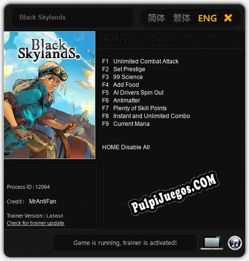 Black Skylands: Treinador (V1.0.92)